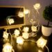 20 LED String Lights USB Roses Flower Flasher Fairy Light Outdoor Holiday Lighting Christmas Party Wedding Home Decoration